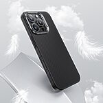 Θήκη iPhone 16 Pro Max BENKS Shockproof από Αυθεντικό Kevlar Aramid Fiber Ultra Thin Πλάτη συμβατή με MagSafe Φορτιστή μαύρο - Image 4