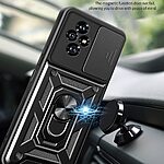 Θήκη Honor 200 5G Mad Mask Camshield Armor Guard Πλάτη με προστασία για την κάμερα, Kickstand και Βάση στήριξης από σκλήρό Premium TPU μαύρο - Image 5