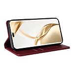 Θήκη Honor 200 Pro 5G YIKATU Folio Series με βάση στήριξης, υποδοχή καρτών και μαγνητικό κούμπωμα Flip Wallet από συνθετικό δέρμα και TPU κόκκινο σκούρο - Image 4
