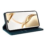 Θήκη Honor 200 Pro 5G YIKATU Folio Series με βάση στήριξης, υποδοχή καρτών και μαγνητικό κούμπωμα Flip Wallet από συνθετικό δέρμα και TPU πράσινο - Image 4