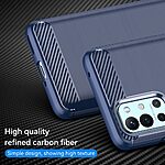 Θήκη OnePlus 9R 5G Mad Mask Brushed TPU Carbon Πλάτη μπλε - Image 2