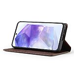 Θήκη Samsung Galaxy S24 FE 5G LC.IMEEKE PU Leather Series V2 με βάση στήριξης, υποδοχές καρτών και μαγνητικό κούμπωμα καφέ - Image 3