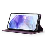 Θήκη Samsung Galaxy S24 FE 5G LC.IMEEKE PU Leather Series V2 με βάση στήριξης, υποδοχές καρτών και μαγνητικό κούμπωμα μωβ - Image 3