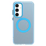 Θήκη Samsung Galaxy S24 FE 5G Mad Mask Silicone Sockproof Candy Series με υποδοχή για MagSafe φόρτιση Anti-Slip Transparent Πλάτη TPU μπλε - Image 2