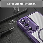 Θήκη Samsung Galaxy S24 FE 5G Mad Mask Premium υφή carbon fiber, προστασία κάμερας και συμβατότητα με MagSafe για εύκολη φόρτιση μωβ - Image 5