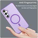 Θήκη Samsung Galaxy S24 FE 5G Mad Mask Λεπτή ματ ημιδιάφανη με ανθεκτικό TPU+PC υλικό και συμβατότητα MagSafe για άνετη φόρτιση μωβ σκούρο - Image 5