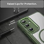 Θήκη Samsung Galaxy S24 FE 5G Mad Mask Premium υφή carbon fiber, προστασία κάμερας και συμβατότητα με MagSafe για εύκολη φόρτιση πράσινο - Image 5