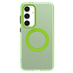 Θήκη Samsung Galaxy S24 FE 5G Mad Mask Silicone Sockproof Candy Series με υποδοχή για MagSafe φόρτιση Anti-Slip Transparent Πλάτη TPU πράσινο - Image 2