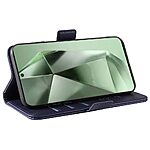 Θήκη Samsung Galaxy S24 FE 5G YIKATU Folio Series 003 με βάση στήριξης, υποδοχή καρτών και μαγνητικό κούμπωμα Flip Wallet από συνθετικό δέρμα και TPU μπλε σκούρο - Image 3