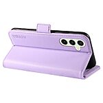 Θήκη Samsung Galaxy S24 FE 5G YIKATU Folio Series 003 με βάση στήριξης, υποδοχή καρτών και μαγνητικό κούμπωμα Flip Wallet από συνθετικό δέρμα και TPU μωβ ανοιχτό - Image 4