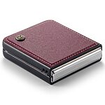 Θήκη Samsung Galaxy Z Flip6 5G / Z Flip7 FE 5G CASEME 023 Series Πορτοφόλι με βάση στήριξης, υποδοχές καρτών και μαγνητικό κούμπωμα από συνθετικό δέρμα και TPU κόκκινο σκούρο - Image 4