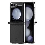 Θήκη Samsung Galaxy Z Flip6 5G / Z Flip7 FE 5G DUX DUCIS Bril Series Leather Coated συμβατό με MagSafe φορτιστή Πλάτη TPU μαύρο - Image 2