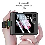 Θήκη Samsung Galaxy Z Flip6 5G / Z Flip7 FE 5G GKK Προστατευτική Κατασκευή από Σκληρό Υλικό με Μεταλλικό Δαχτυλίδι και Λουράκι δερματίνη για Ευκολία στη Μεταφορά ροζ - Image 3