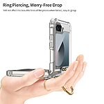 Θήκη Samsung Galaxy Z Flip6 5G / Z Flip7 FE 5G GKK Προστατευτική Κατασκευή από Σκληρό Υλικό με Μεταλλικό Δαχτυλίδι και ενσωματωμένο πενάκι μαύρο - Image 3