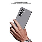 Θήκη Samsung Galaxy Z Fold6 5G GKK Premium κατασκευή συμβατή με ασύρματη φόρτιση MagSafe και ανθεκτικό PC υλικό, με λεπτή σχεδίαση και προστασία οθόνης από γυαλί γκρι - Image 4