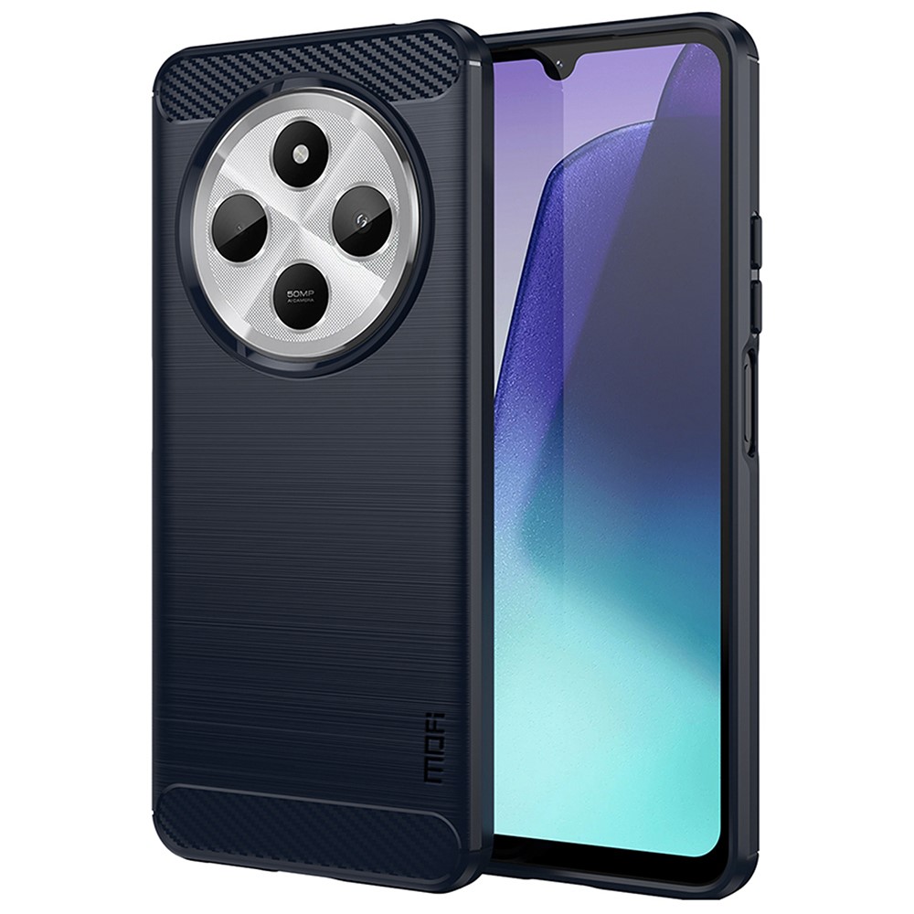 Θήκη Xiaomi Redmi 14C MOFI Brushed V2 TPU Carbon Πλάτη μπλε Θήκη Xiaomi Redmi 14C MOFI Brushed V2 TPU Carbon Πλάτη μπλε