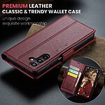 Θήκη Samsung Galaxy A16 4G / A16 5G CASEME 023 Series Πορτοφόλι με βάση στήριξης, υποδοχές καρτών και μαγνητικό κούμπωμα από συνθετικό δέρμα και TPU κόκκινο - Image 5