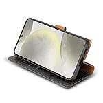 Θήκη Samsung Galaxy A16 4G / A16 5G N.BEKUS Litchi Retro Texture Leather με βάση στήριξης, υποδοχές καρτών και μαγνητικό κούμπωμα μαύρο - Image 3