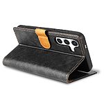 Θήκη Samsung Galaxy A16 4G / A16 5G N.BEKUS Litchi Retro Texture Leather με βάση στήριξης, υποδοχές καρτών και μαγνητικό κούμπωμα μαύρο - Image 4