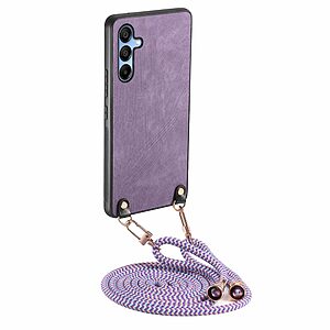 Θήκη Samsung Galaxy A16 4G / A16 5G OEM Soft Silicone Sockproof v5 πλάτη με κορδόνι από αντικραδασμικό TPU μωβ