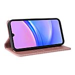 Θήκη Samsung Galaxy A16 4G / A16 5G YIKATU Folio Series με βάση στήριξης, υποδοχή καρτών και μαγνητικό κούμπωμα Flip Wallet από συνθετικό δέρμα και TPU ροζ χρυσό - Image 4