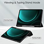 Θήκη Tablet Samsung Galaxy Tab S9 FE+ 12.4" Mad Mask Tri-Fold με ειδική θέση για πενάκι και διάφανη ενισχυμένη πλάτη μαύρο - Image 2