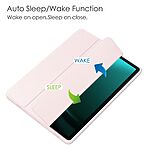 Θήκη Tablet Samsung Galaxy Tab S9 FE+ 12.4" Mad Mask Tri-Fold με ειδική θέση για πενάκι και διάφανη ενισχυμένη πλάτη ροζ - Image 3