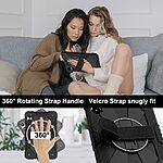 Θήκη Tablet Xiaomi Redmi Pad Pro 12.1" / Pro 5G 12.1" Mad Mask Premium με βάση στήριξης, ενισχυμένες γωνίες και ειδικό λουράκι μεταφοράς, διπλή προστασία Πλάτη μαύρο - Image 4