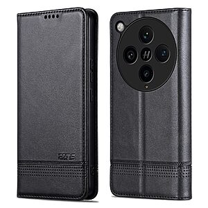 Θήκη Oppo Find X8 Pro 5G AZNS Litchi Retro V4 Texture Leather με βάση στήριξης