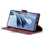 Θήκη Oppo Reno10 5G / Reno10 Pro 5G CASEME 023 Series Πορτοφόλι με βάση στήριξης, υποδοχές καρτών και μαγνητικό κούμπωμα από συνθετικό δέρμα και TPU μπορντό - Image 4
