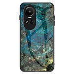 Θήκη Oppo Reno10 5G / Reno10 Pro 5G OEM σχέδιο Marble με Πλάτη Tempered Glass TPU σμαραγδί