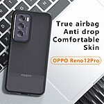Θήκη Oppo Reno12 Pro 5G BASEUS Skin Sensation Series Case Thin με matte επιφάνεια και ενισχυμένο Lens Protection Πλάτη TPU μαύρο - Image 2