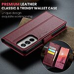 Θήκη Oppo Reno12 Pro 5G CASEME 023 Series Πορτοφόλι με βάση στήριξης, υποδοχές καρτών και μαγνητικό κούμπωμα από συνθετικό δέρμα και TPU μπορντό - Image 5