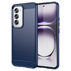 Θήκη Oppo Reno12 Pro 5G Mad Mask Brushed TPU Carbon Πλάτη μπλε