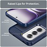 Θήκη Oppo Reno12 Pro 5G Mad Mask Brushed TPU Carbon Πλάτη μπλε - Image 5
