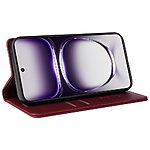 Θήκη Oppo Reno12 Pro 5G YIKATU Folio Series με βάση στήριξης, υποδοχή καρτών και μαγνητικό κούμπωμα Flip Wallet από συνθετικό δέρμα και TPU κόκκινο σκούρο - Image 4