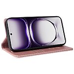 Θήκη Oppo Reno12 Pro 5G YIKATU Folio Series με βάση στήριξης, υποδοχή καρτών και μαγνητικό κούμπωμα Flip Wallet από συνθετικό δέρμα και TPU ροζ χρυσό - Image 4