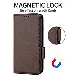 Θήκη Realme 12x 5G / 12 5G Mad Mask Leather Wallet handbag litchi με βάση στήριξης, υποδοχές καρτών και μαγνητικό κούμπωμα καφέ - Image 5