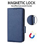 Θήκη Realme 12x 5G / 12 5G Mad Mask Leather Wallet handbag litchi με βάση στήριξης, υποδοχές καρτών και μαγνητικό κούμπωμα μπλε σκούρο - Image 5