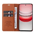 Θήκη Realme C75 YIKATU Folio Series με βάση στήριξης, υποδοχή καρτών και μαγνητικό κούμπωμα Flip Wallet από συνθετικό δέρμα και TPU καφέ - Image 4