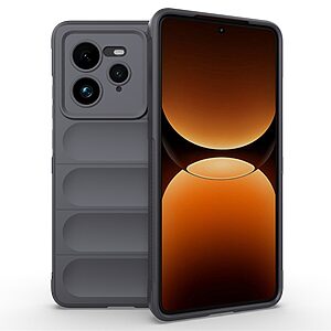 Θήκη Realme GT 7 Pro 5G Mad Mask Rugged Armor από σκληρό Premium TPU γκρι σκούρο