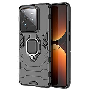 Θήκη Realme GT 7 Pro 5G Mad Mask Πλάτη Thin Armor με Μαγνητικό δαχτυλίδι και Βάση στήριξης TPU μαύρο