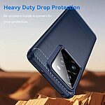 Θήκη Realme GT 7 Pro 5G Mad Mask Brushed TPU Carbon Πλάτη μπλε σκούρο - Image 3