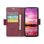 Θήκη Samsung Galaxy S25 5G CASEME 023 Series Πορτοφόλι με βάση στήριξης, υποδοχές καρτών και μαγνητικό κούμπωμα από συνθετικό δέρμα και TPU μπορντό - Image 3