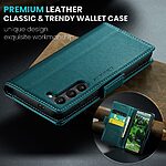 Θήκη Samsung Galaxy S25 5G CASEME 023 Series Πορτοφόλι με βάση στήριξης, υποδοχές καρτών και μαγνητικό κούμπωμα από συνθετικό δέρμα και TPU πράσινο σκούρο - Image 5