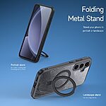 Θήκη Samsung Galaxy S25 5G DUX DUCIS Aimo Kickstand Series συμβατό με MagSafe φορτιστή - Ανθεκτική στις Πτώσεις μαύρο - Image 3