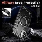 Θήκη Samsung Galaxy S25 5G / S24 5G Mad Mask Πλάτη Military Protection με Μαγνητικό δαχτυλίδι ,συμβατό με ασύρματη φόρτιση Magsafe και Βάση στήριξης TPU μαύρο - Image 3