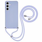 Θήκη Samsung Galaxy S25 5G OEM Soft Silicone Sockproof v3 πλάτη με κορδόνι από αντικραδασμικό TPU μωβ ανοιχτό