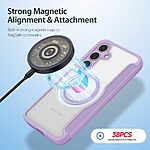 Θήκη Samsung Galaxy S25 Plus 5G / S24 Plus 5G DUX DUCIS Skin X Pro Series με βάση στήριξης, συμβατό με MagSafe φορτιστή υποδοχή καρτών και μαγνητικό κούμπωμα Flip Wallet από συνθετικό δέρμα και εσωτερικό TPU μωβ ανοιχτό - Image 4