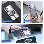 Θήκη Samsung Galaxy S25 Plus 5G / S24 Plus 5G DUX DUCIS Skin X Pro Series με βάση στήριξης, συμβατό με MagSafe φορτιστή υποδοχή καρτών και μαγνητικό κούμπωμα Flip Wallet από συνθετικό δέρμα και εσωτερικό TPU μωβ ανοιχτό - Image 5